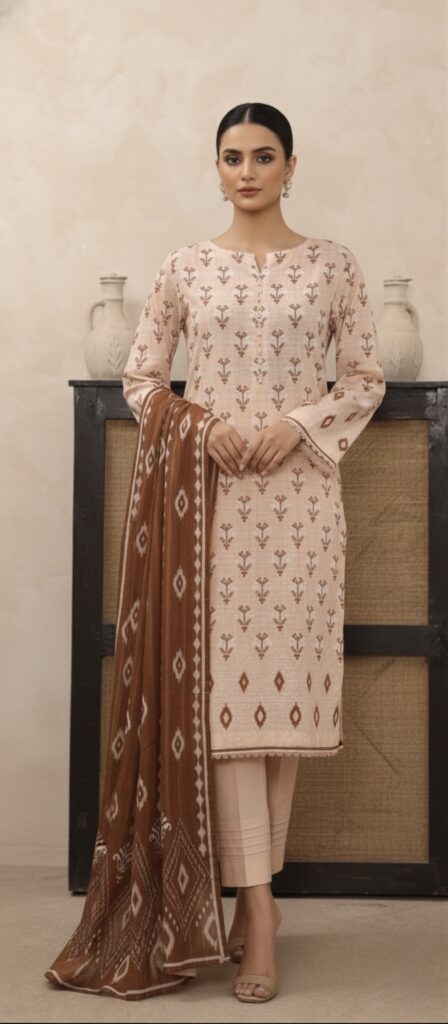 SLUB LAWN PEACH