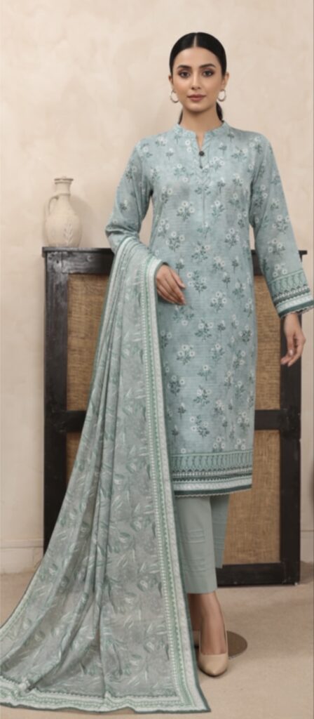 SLUB LAWN OLIVE GREEN